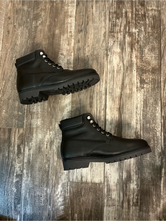 Men\'s Black Ankle Lace-Up Work Boots Size 41=US Size 8 main image 11